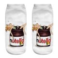 1 Pair New Arrival Hot Selling 3D Printing Cute Happy Nutella Series Cartoon Short Ankle Socks Dropship. 