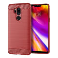 LG G7 ThinQ Smart Phone Case Protective Cover Brushed Simple and Stylish Carbon Fiber Pattern Silicone anti-fall Soft Shell. 