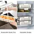 Divided Snackle Box with Lids Stackable Food Serving Tray for Fruit&Veggie Plastic Fridge Storage Container for Pantry Freezer Clear Snack Box. 