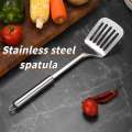 Stainless Steel Spatula Kitchenware Set For Cooking Soup Spoon, Round Tube Handle, Heat-Resistant Stir Fry Shovel. 