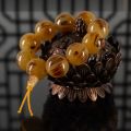 [ New ] Imitation Antelope Horn round Beads Bracelet Goat Horn Gourd Beads Bracelet Crafts Safety-Blessing Card Lucky Pendant Small Jewelry Single Circle. 