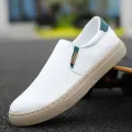 2022 White Sneakers Men Casual Shoes Slip on Canvas Shoes Men Loafers Comfortable Vulcanized Shoes Mens Trainers Plus Size 39-48. 