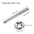 M8 X 1mm Metric Left Hand Tap And Die Set Machine Thread Tap With Round Die Hand Tool. 