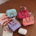 New Creative Mini Earphone Bag Leather Mini Platinum Bag Mini Bag Earphone Case Kawaii with Lanyard Key Chain for Apple Airpods Pendant Accessory. 