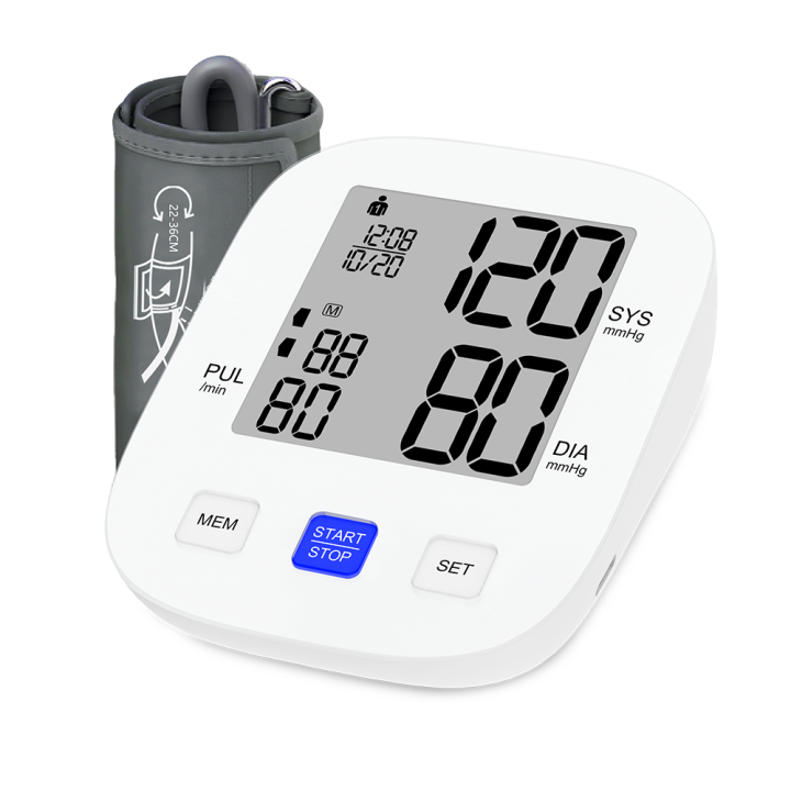 OEM Portable Automatic LCD Large Screen Display Smart Sphygmomanometer ...