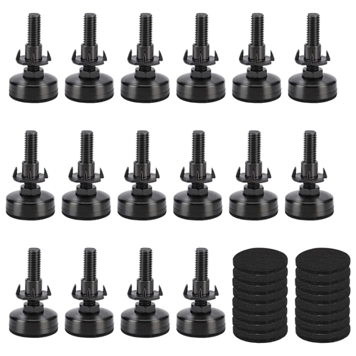 16 PCS Adjustable Furniture Leveling Feet, Adjustable Leg Levelers ...