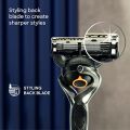 Gillette Fusion Proglide Blades for men with styling back blade - 2 count for Perfect Shave and Perfect Beard Shape FROM INDIA (SAM). 