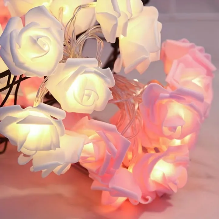 1PCS%202M%20Rose%20Small%20Colored%20Lights%20String%20Lights%20LED%20White%20and%20Pink%20Rose%20Birthday%20Decor%20Gift%20Room%20Bedroom%20Decoration%20-%20Image%205