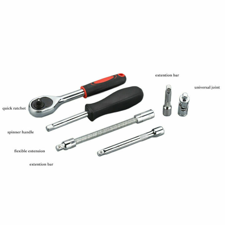46pcs%201/4-Inch%20Socket%20Set%20Professional%20Car%20Repair%20Tool%20Ratchet%20Torque%20Wrench%20Combo%20Tools%20Kit%20Auto%20Repairing%20-%20Image%2010
