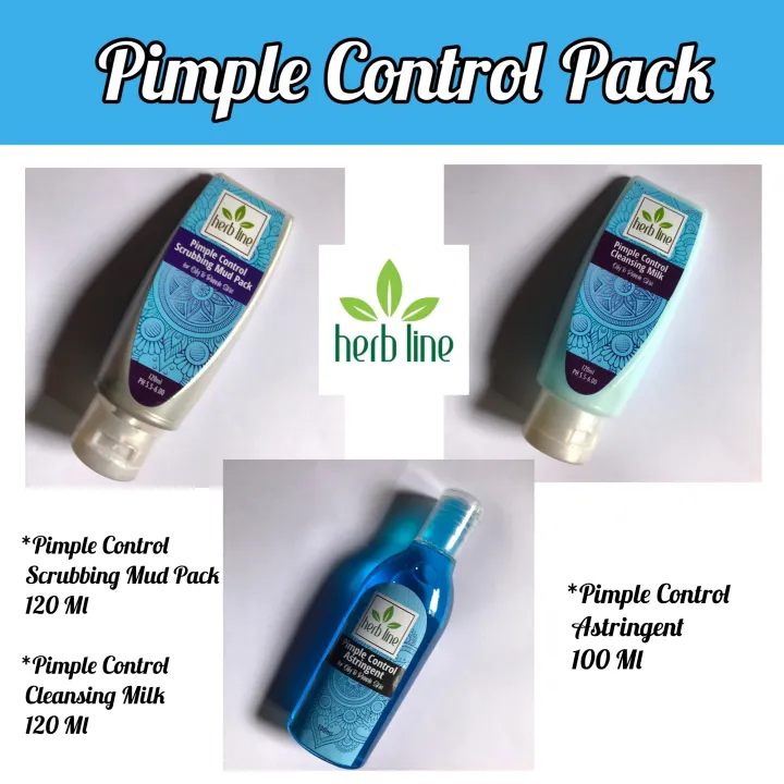 Herb%20Line%20Pimple%20Control%20Pack%20Scrubbing%20Mud%20Pack,%20Cleansing%20Milk,%20Astringent%20(%20Heherbline%20)%20-%20Image%202