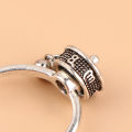 Buddhist Tibetan Prayer Wheel Ring Good Luck Chakras Ring Lotus Floral Ring Open Adjustable Rotating Rings Gifts YUEYING. 