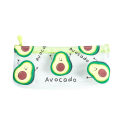 Cute Avocado Pencil Case Clear PVC Zipper Pen Bag Pouch School Stationery Supply. 