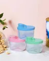 Formula Dispenser Travel - Milk Box Milk Powder Container, Baby Milk Powder Dispenser, Powdered Milk Holder Dosing Pot With 3 Bottle Dividers, Baby Milk Powder Formula Container, Candy Fruit Box For Kid Toddler Children Travel. (9.5 X 9.5 X 6 CM). 