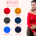 VELOS Designed Women`s Casual Long Sleeves Crop Top. 