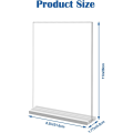 3Pack 21X29.7CM Desktop Display Stand Acrylic Sign Holder Double-Sided Vertical Display Stand for Restaurants, Office, Store. 