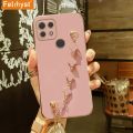 DuBaiNi Case For Xiaomi Redmi 10C Luxury Plating Fashion Lucky Clover Metal Bracelet Mobile Phone Chain Casing Soft Shockproof Cover for Girls For Rings With Lanyard. 
