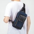 Men Leather ling Bag Casual Chest Bag Pack Crossbody Bag ling Backpack Travel houlder Backpack. 