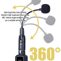 UHF Wireless Saxophone Microphone System Professional Clip-on Radio Microphone for Stage Performance Instruments. 