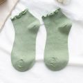 Kawaii Spring Summer Super Thin Cotton Ankle Short Women's Socks Boat Socks Frilly Ruffle Socks. 