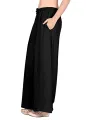 Women’s Black Viscose Plain Plazo Pant - Comfortable and Stylish. 