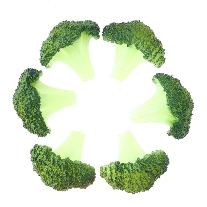 Fake Broccoli Party Decoration PVC Fake Broccoli Slice Green Artificial Vegetables ...