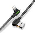 MCDODO 1.2m 1.8m Fast Charging USB Lighting Cable for iPhone with Nylon Braided Wire and 90° Elbow Design, 2.0A Max. 