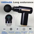 Mini Massage Gun, Muscle Massager, Portable Handheld Massager with 6 Speeds, USB C Charging Port and 4 Massage Heads, 40 dB Ultra Quiet Massage Gun (Black). 