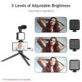 Vlog et: LED lights+microphone+stand uitable for live treaming/shooting. 