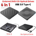 6 In 1 External Dvd Cd Drive Usb C Cd Player Pc External Disk Drive Case External Optical Drive Portable Dvd Player For Lap. 