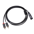 XLR To Dual RCA Audio Cable A1 XLR Male 3 Pin To Dual RCA Male Plug Stereo Audio Cable Amplifier Mixing Plug AV Cable 1M. 