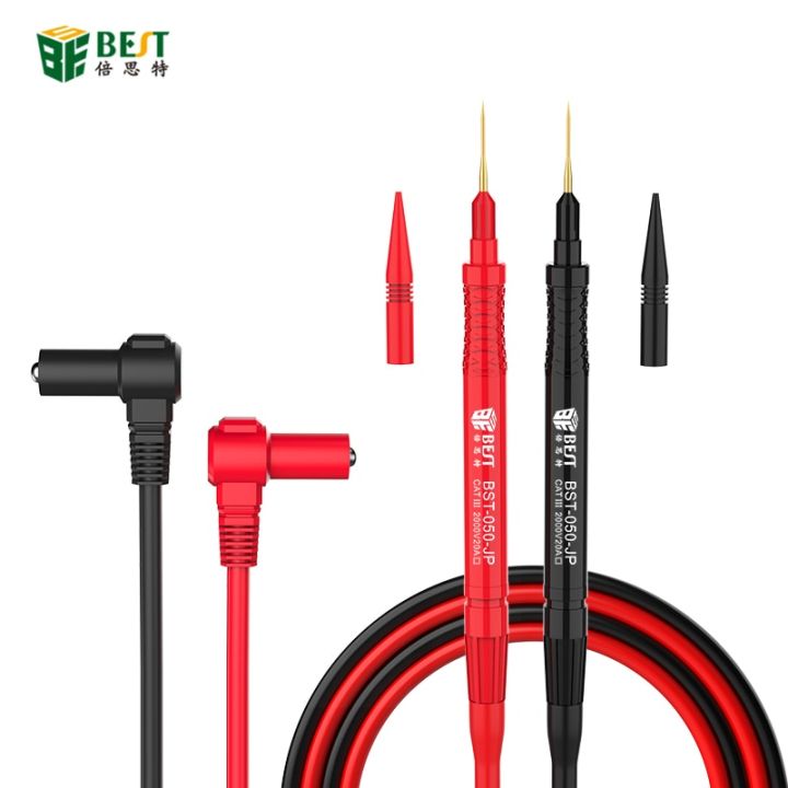 20A Test leads with thin replaceable probe tip and silicone leads digital multimeter accept banala plug