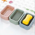 Double grid soap box bathroom drain Nordic storage creative new plastic travel handmade soap holder.. 