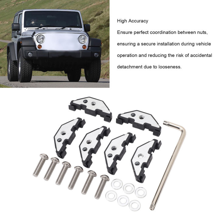 Hard%20Top%20Retainer%20Nut%20Reliable%20Vibration%20Reduction%20Quiet%20Operation%20Durable%20Hard%20Top%20Hardware%20Kit%20with%20Clip%20for%20Wrangler%20JK%20JKU%20-%20Image%207