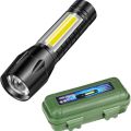 XPE COB LED Flashlight Adjustable Focus Camping Torch Pen Clip Light. 