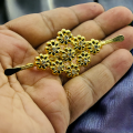 ESH Gold plated Stylish Flower Theme Kandiyan saree Brooch / Saree Pin For Women. 