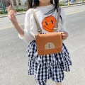 Children Boys Girls Backpacks Cartoon Bear Kids Travel Rucksacks Girl Pu Leather Messenger Shoulder Bag Retro Square Backpack. 