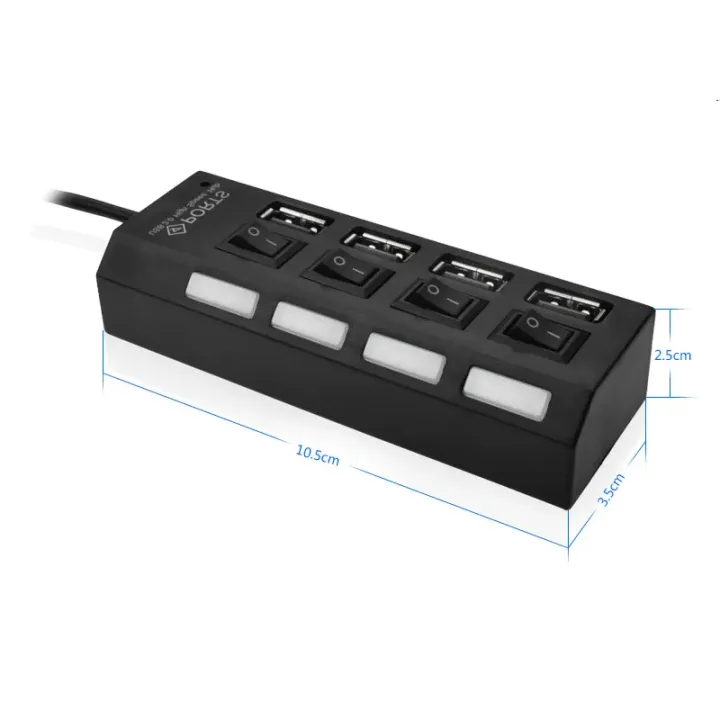 High Speed 4/7 Ports USB HUB 2.0 Adapter Expander Multi USB Splitter ...