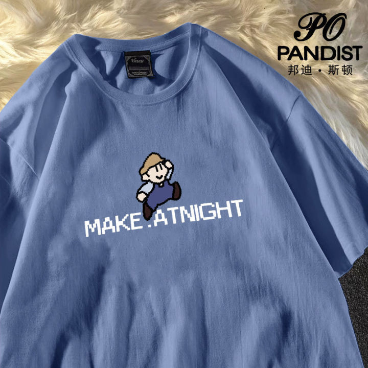 PANDIST%20American%20Fashion%20Brand%20Cotton%20Short%20Sleeve%20T%20T-shirt%20Men%20and%20Women%20Loose%202024%20New%20Simple%20White%20t%20T-shirt%20Fashion%20-%20Image%207