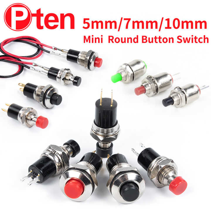 5PCS Mini 5mm/7mm/10mm Self-Lock /Momentary Push button Switches FBS ...