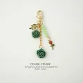 RHS Online Rose Resin Keychain Gilrs Key Holder Women Bag Pendant Car Keychain Gift. 