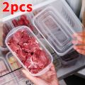2pcs 700ml Food Storage Boxes Transparent Large Vegetables Fruits Meat Sealed Refrigerator Preservation Box Picnic Sealed Containers. 
