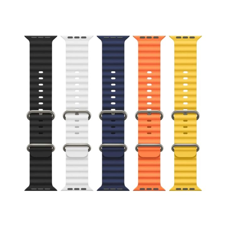 Ocean Silicone Strap / T800 T900 Ultra Watch Band For Smart Watches 42mm / 44mm / 45mm / 49mm Apple Watch Series