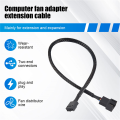 10PCS 4 Pin PWM Fan Extension Power Cable Connector Case Male to Female Extending Cables Compatible with 4 Pin/3Pin Fan. 