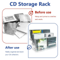 3X 3 Tier Clear Acrylic CD Holder Cascading CD Storage Rack. 