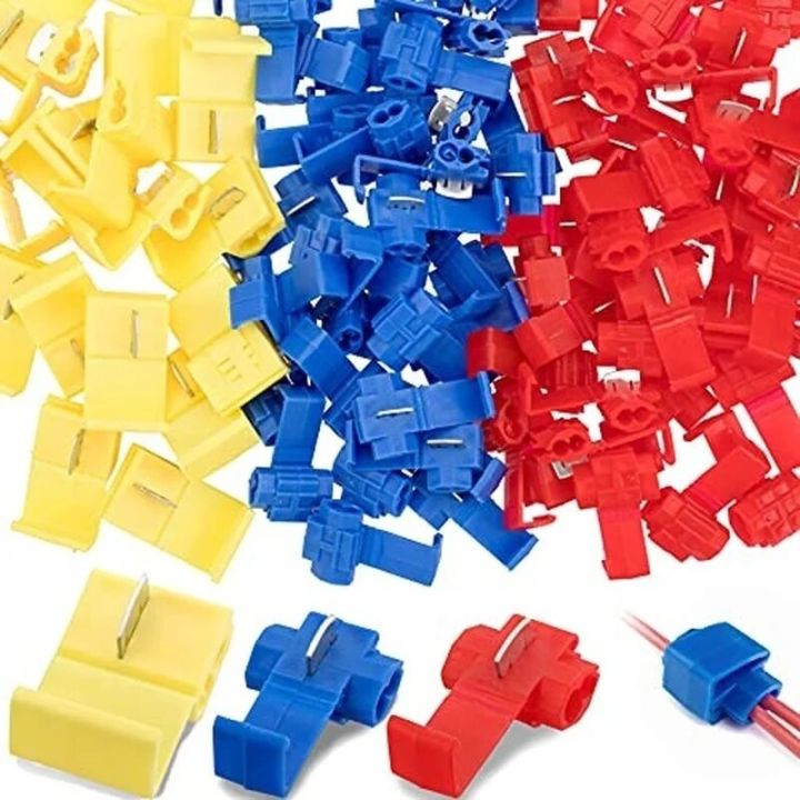 100 s Scotch Lock Wire Connectors Quick Splice Terminals Splice Ant Clips Lock Wire Terminal Snap Connector KIT