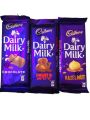 Cadbury Dairy Milk Chocolate ,Fruit and Nut ,Hazelnut 90g x 3Pcs Combo Egypt 🇪🇬. 