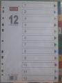 File Dividers / Separators - Plastic - 1 - 12 Tabs. 