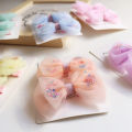 2Pcs/Set Korean Sweet Bows Hair Clip For Kids Girls Lace Hairpins Barrettes Headwear Hair Accessories. 