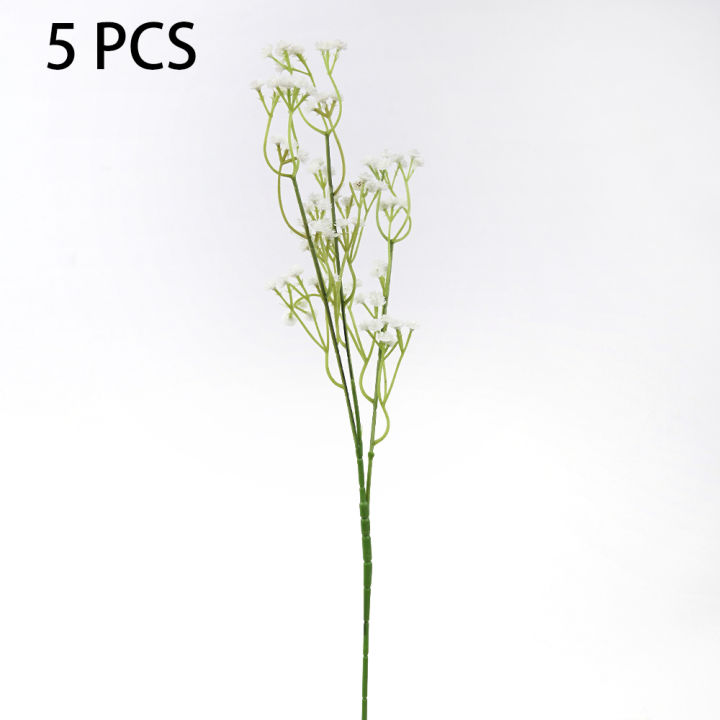 【Hot selling items 】1/5Pcs Baby's Breath Gypsophila Artificial Flowers / Real Touch Decorative Artificial Flower Holding Bouquet Bride Bouquet