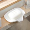 Japanese-style silicone soap box drain diversion type punch-free shelf toilet creative soap box. 
